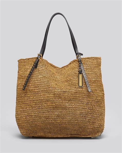 michael kors santorini straw tote|michael kors santorini large north south tote straw .